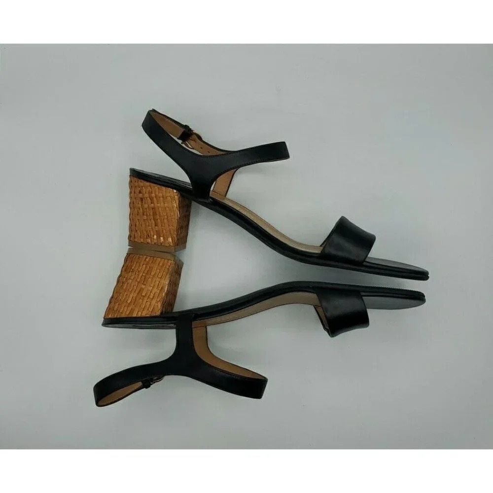 Salvatore Ferragamo Women Black Leather Shoe Sandal Sz 10B 'MADISON' Italy - Picture 10 of 15